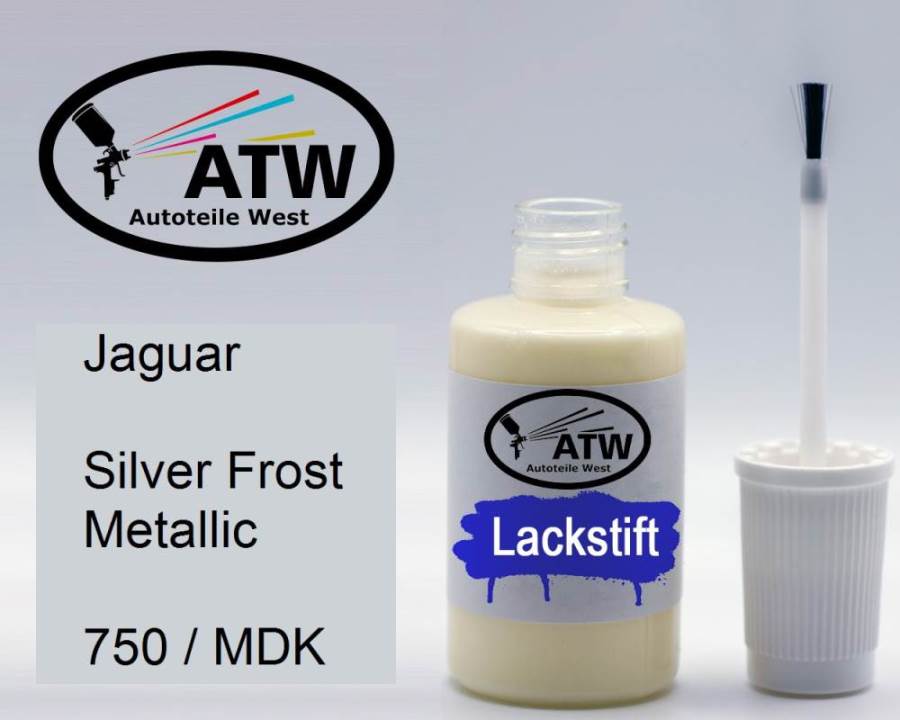 Jaguar, Silver Frost Metallic, 750 / MDK: 20ml Lackstift, von ATW Autoteile West.